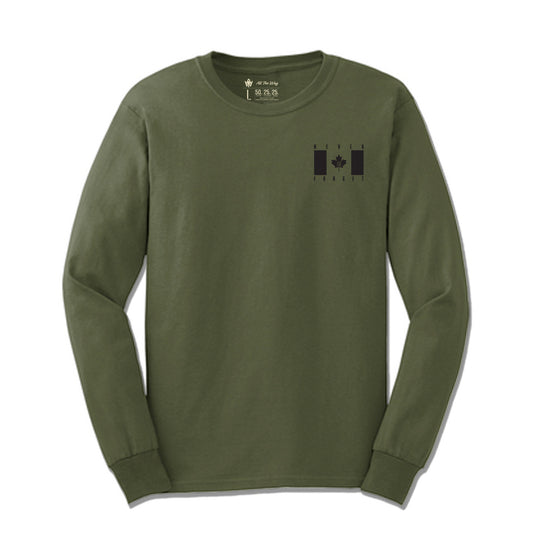 Never Forget-Afghanistan Long Sleeve- Military Green