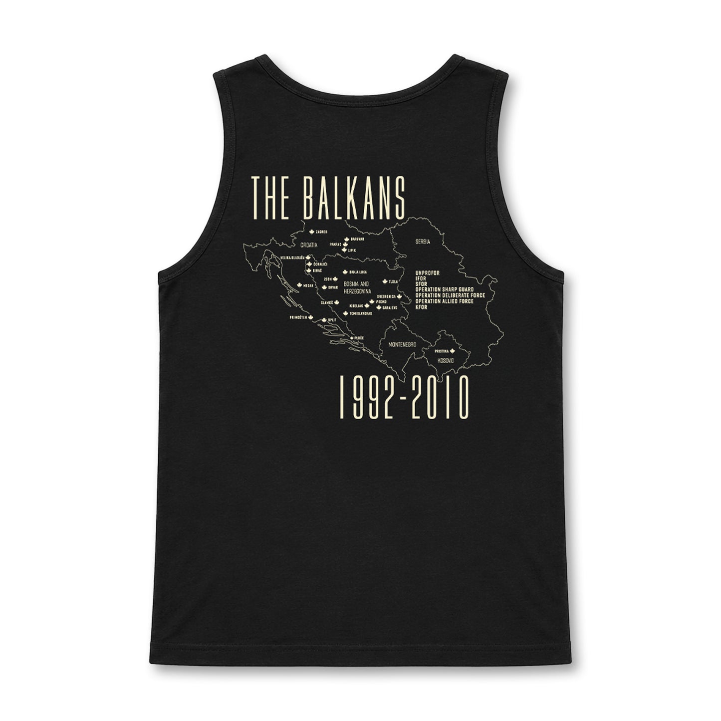 Never Forget – Balkans Tank Black
